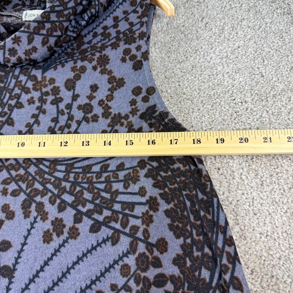 Sleeveless Cowl Neck Floral Print Swing Dress A-Line Coquette Career Womens S - Picture 9 of 10